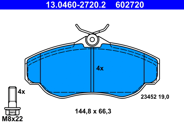 Brake Pad Set, disc brake (13.0460-2720.2)
