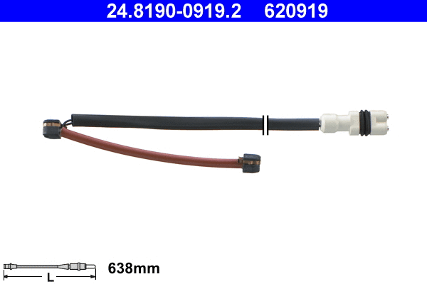 Warning Contact, brake pad wear (24.8190-0919.2)