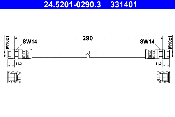 Brake Hose (24.5201-0290.3)