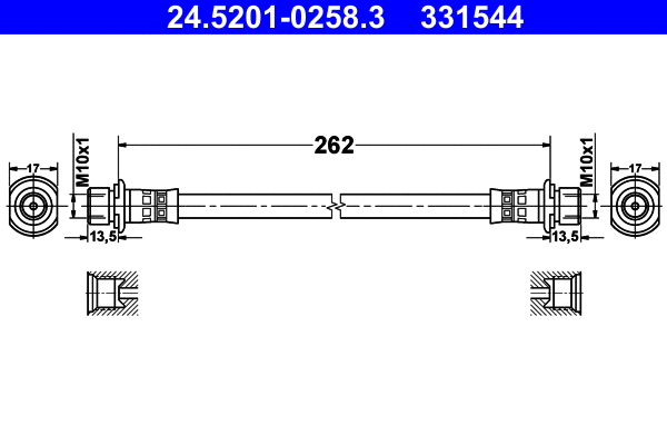 Brake Hose (24.5201-0258.3)