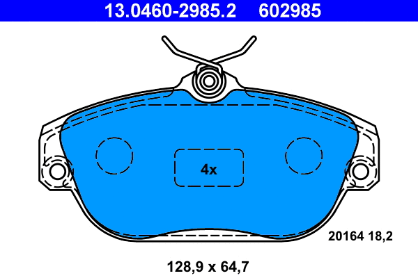 Brake Pad Set, disc brake (13.0460-2985.2)