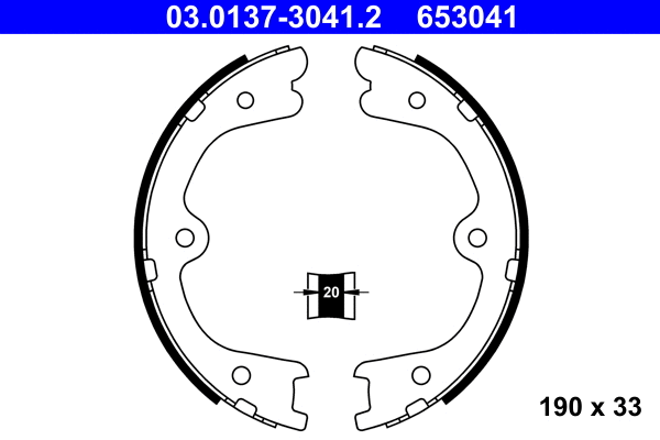 Brake Shoe Set, parking brake (03.0137-3041.2)