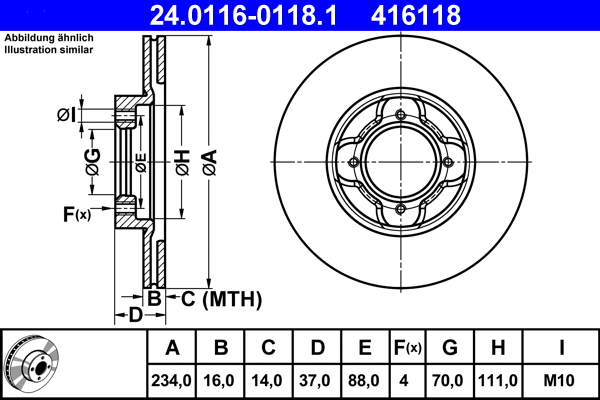 Brake Disc (24.0116-0118.1)