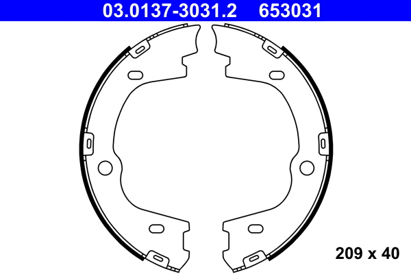 Brake Shoe Set, parking brake (03.0137-3031.2)