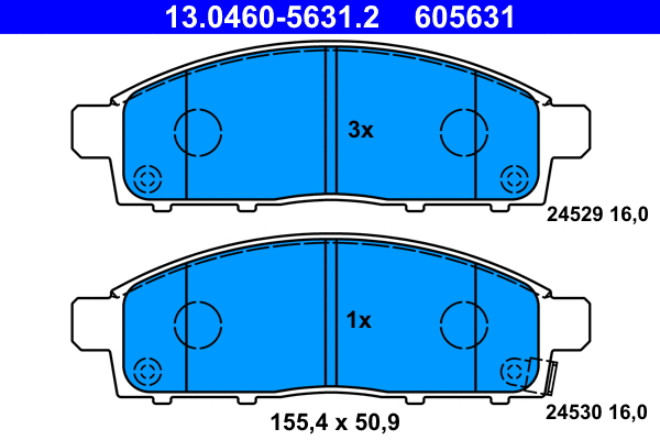 Brake Pad Set, disc brake (13.0460-5631.2)