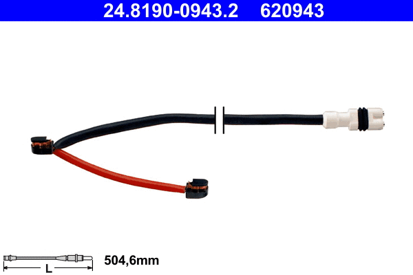 Warning Contact, brake pad wear (24.8190-0943.2)