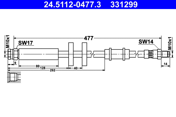 Brake Hose (24.5112-0477.3)
