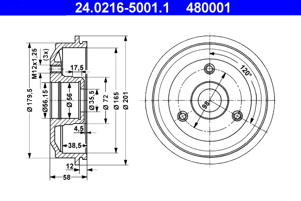 Brake Drum (24.0216-5001.1)