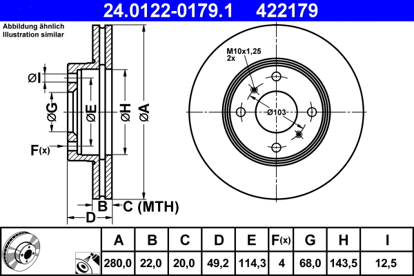 Brake Disc (24.0122-0179.1)