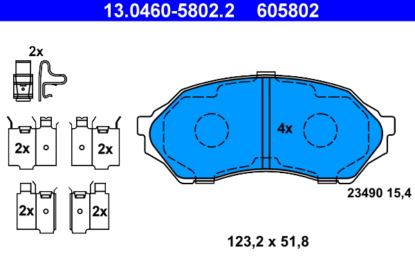 Brake Pad Set, disc brake (13.0460-5802.2)