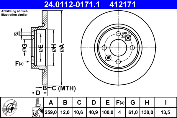 Brake Disc (24.0112-0171.1)