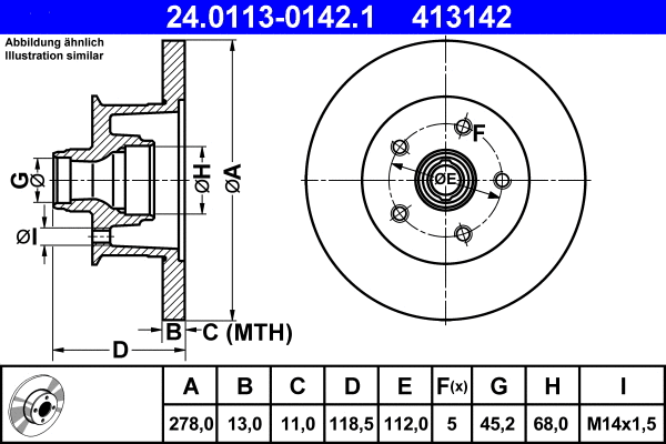 Brake Disc (24.0113-0142.1)