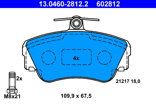 Brake Pad Set, disc brake (13.0460-2812.2)