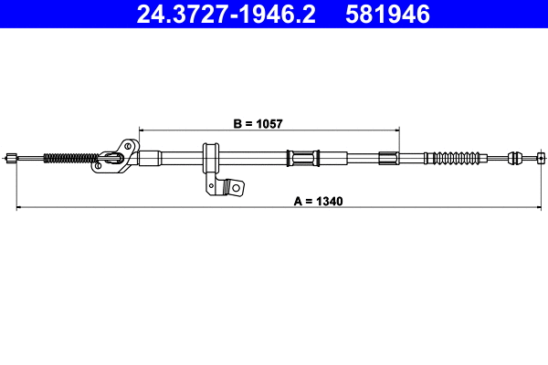 Cable Pull, parking brake (24.3727-1946.2)