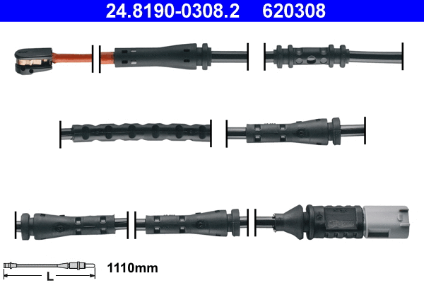 Warning Contact, brake pad wear (24.8190-0308.2)