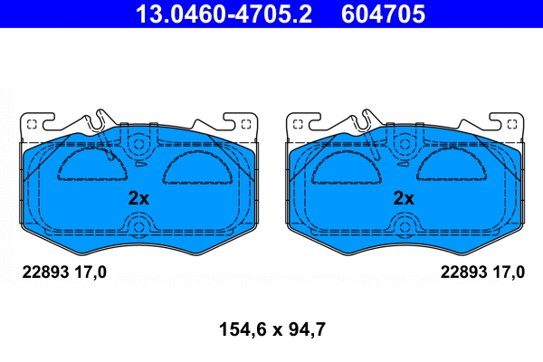 Brake Pad Set, disc brake (13.0460-4705.2)