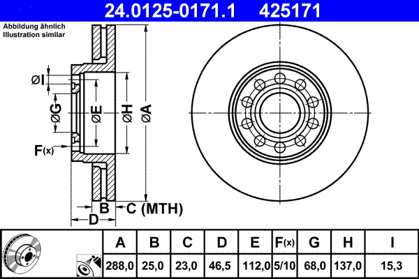 Brake Disc (24.0125-0171.1)