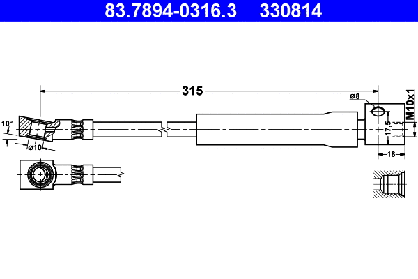 Brake Hose (83.7894-0316.3)