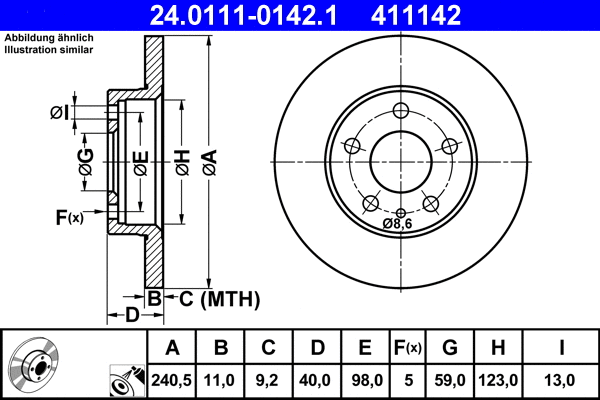 Brake Disc (24.0111-0142.1)