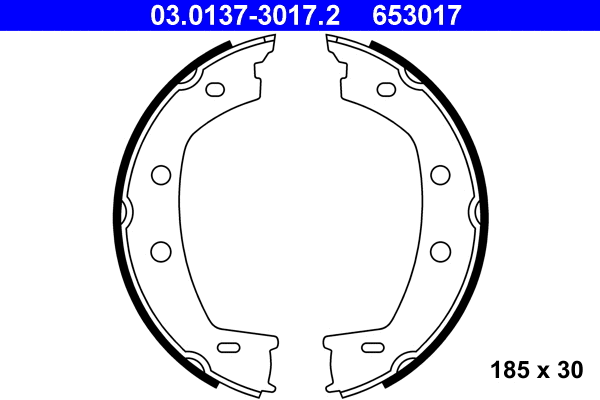 Brake Shoe Set, parking brake (03.0137-3017.2)