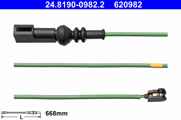 Warning Contact, brake pad wear (24.8190-0982.2)