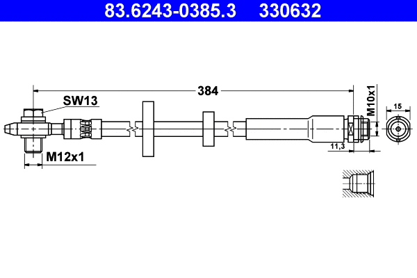 Brake Hose (83.6243-0385.3)