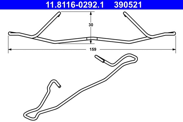 Spring, brake caliper (11.8116-0292.1)