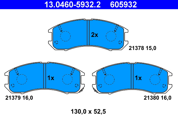 Brake Pad Set, disc brake (13.0460-5932.2)