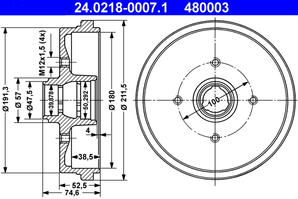 Brake Drum (24.0218-0007.1)
