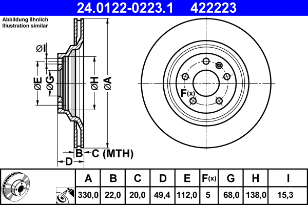 Brake Disc (24.0122-0223.1)