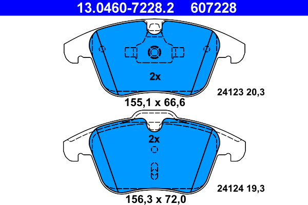 Brake Pad Set, disc brake (13.0460-7228.2)