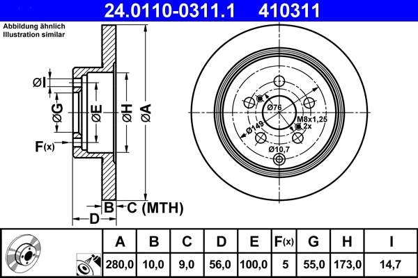 Brake Disc (24.0110-0311.1)