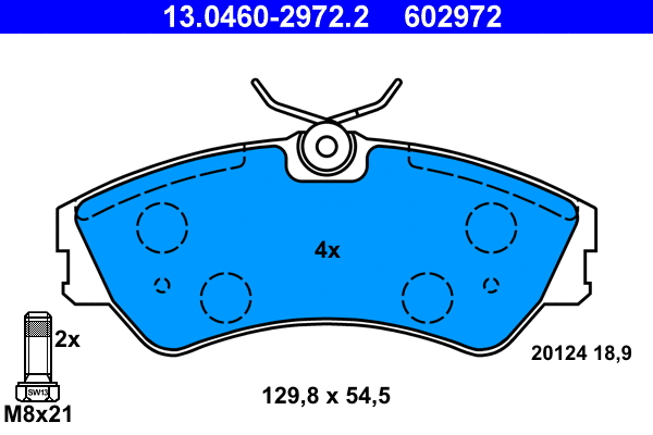 Brake Pad Set, disc brake (13.0460-2972.2)