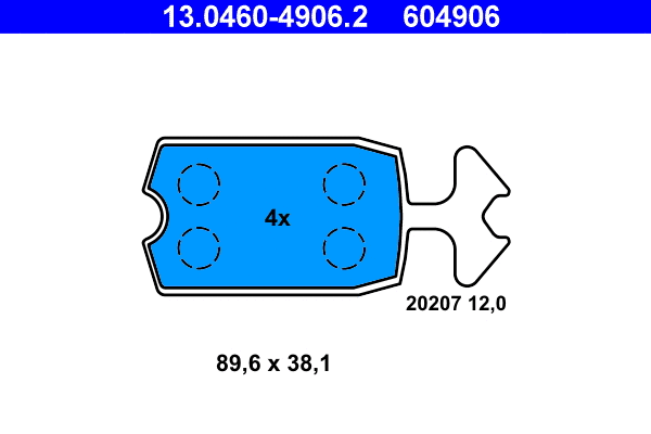 Brake Pad Set, disc brake (13.0460-4906.2)