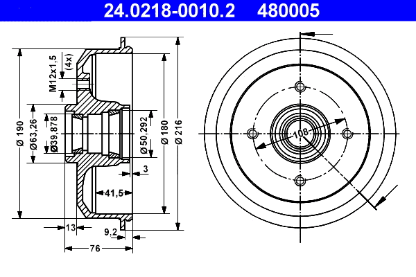 Brake Drum (24.0218-0010.2)