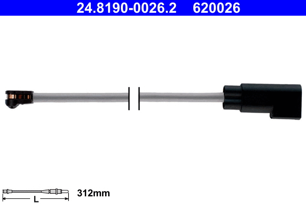 Warning Contact, brake pad wear (24.8190-0026.2)