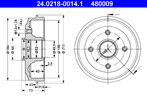 Brake Drum (24.0218-0014.1)