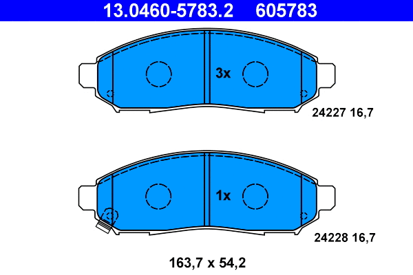 Brake Pad Set, disc brake (13.0460-5783.2)