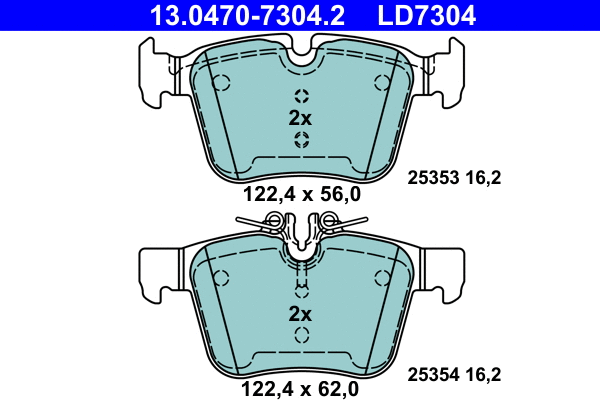 Brake Pad Set, disc brake (13.0470-7304.2)