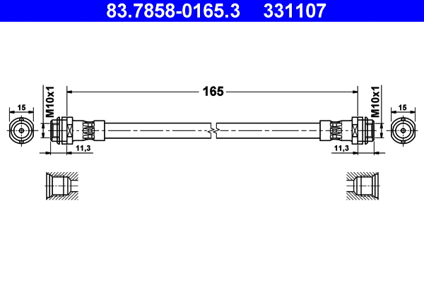 Brake Hose (83.7858-0165.3)