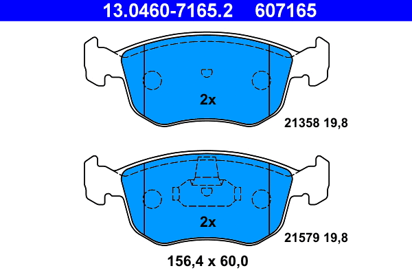 Brake Pad Set, disc brake (13.0460-7165.2)