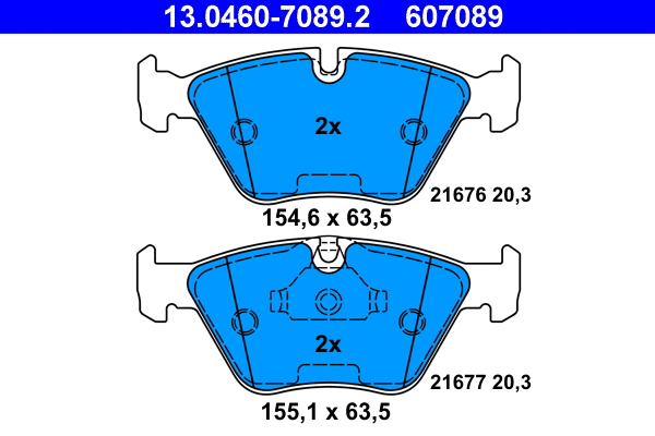 Brake Pad Set, disc brake (13.0460-7089.2)