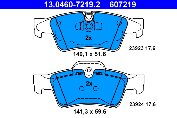 Brake Pad Set, disc brake (13.0460-7219.2)