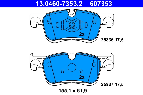 Brake Pad Set, disc brake (13.0460-7353.2)
