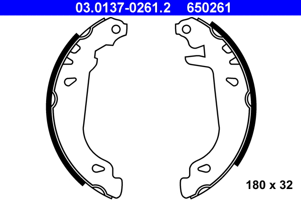Brake Shoe Set (03.0137-0261.2)