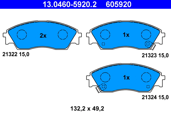 Brake Pad Set, disc brake (13.0460-5920.2)
