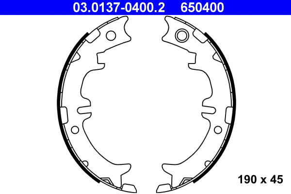Brake Shoe Set, parking brake (03.0137-0400.2)