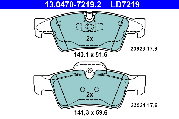 Brake Pad Set, disc brake (13.0470-7219.2)