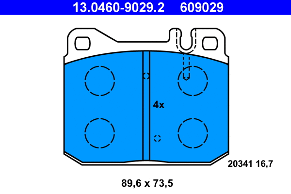 Brake Pad Set, disc brake (13.0460-9029.2)
