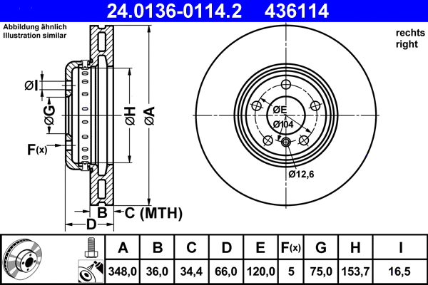 Brake Disc (24.0136-0114.2)